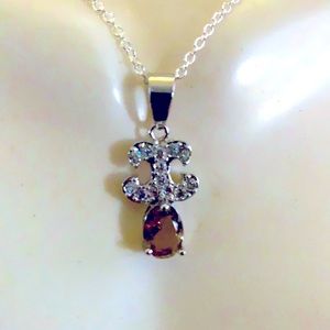 New Pretty Cz’s Smoky Topaz  Dainty  Pendant